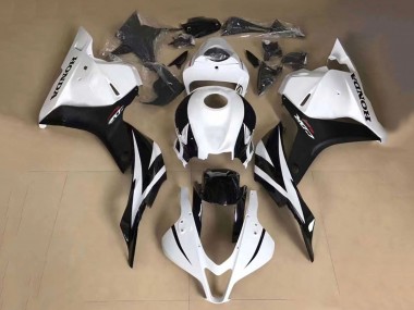 2013-2023 White Glossy Black Honda CBR600RR Motorcycle Fairing