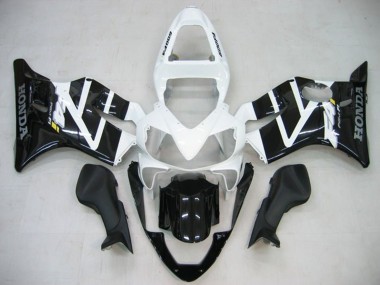 2001-2003 White Glossy Black Honda CBR600 F4i Motorcycle Fairings