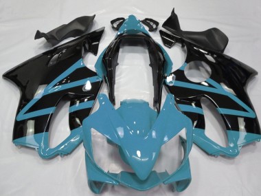 2004-2007 Light Blue Glossy Black Honda CBR600 F4i Motorcycle Fairings