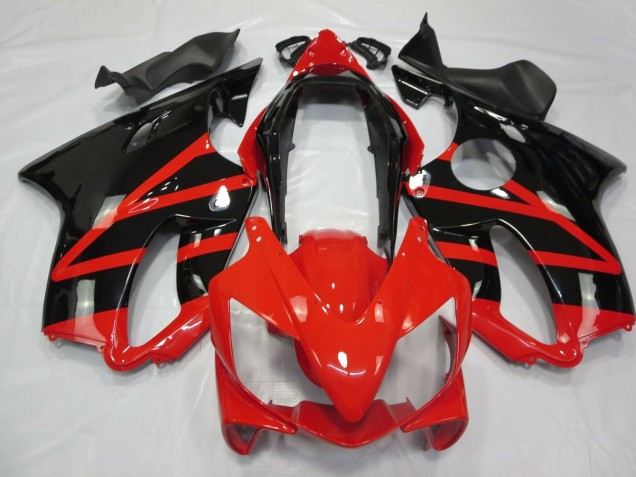 2004-2007 Red Glossy Black Honda CBR600 F4i Motorcycle Fairings