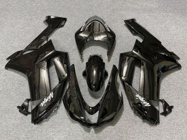 2007-2008 Black Kawasaki ZX6R Motorcycle Fairings