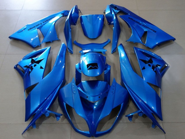 2007-2008 Metallic Blue Kawasaki ZX6R Motorcycle Fairings