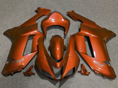 2007-2008 Orange Kawasaki ZX6R Motorcycle Fairings