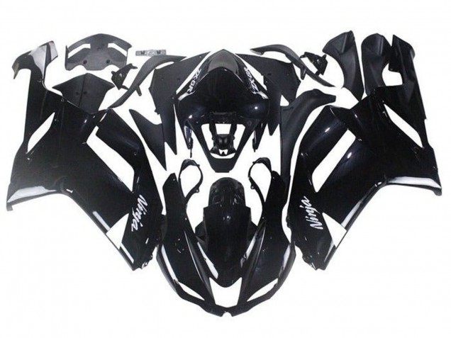 2007-2008 Glossy Black Kawasaki ZX6R Abs Motorcycle Fairings