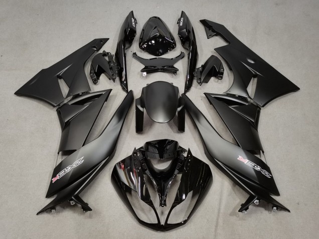 2009-2012 Matte Black Glossy Black White Red Kawasaki ZX6R Motorcycle Fairings