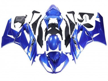 2009-2012 Blue Black Gold Kawasaki ZX6R Motorcycle Fairings