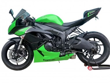 2009-2012 Green Matte Black Kawasaki ZX6R Motorcycle Fairings