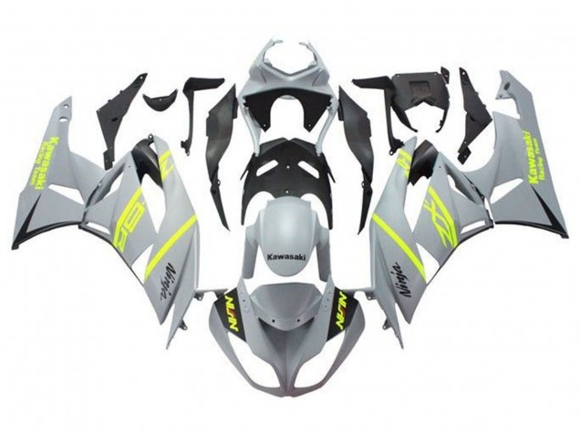 2009-2012 Grey Yellow Black Kawasaki ZX6R Motorcycle Fairings