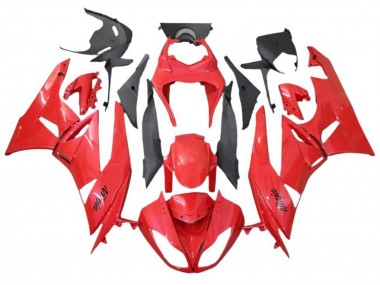 2009-2012 Red Kawasaki ZX6R Motorcycle Fairings