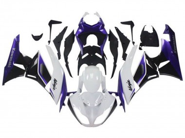 2009-2012 Purple White Black Kawasaki ZX6R Motorcycle Fairings