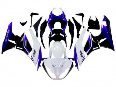 2009-2012 Blue White Black Kawasaki ZX6R Motorcycle Fairings