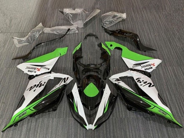 2013-2018 Green White Black Kawasaki ZX6R Motorcycle Fairings