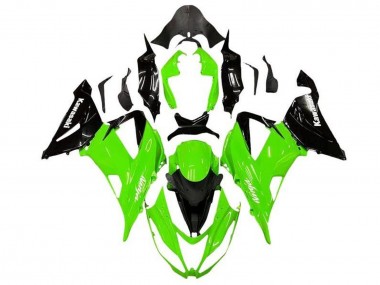 2013-2018 Green Glossy Black Kawasaki ZX6R Motorcycle Fairing Kits