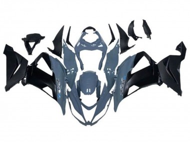 2013-2018 Grey Matte Black Kawasaki ZX6R Motorcycle Fairings