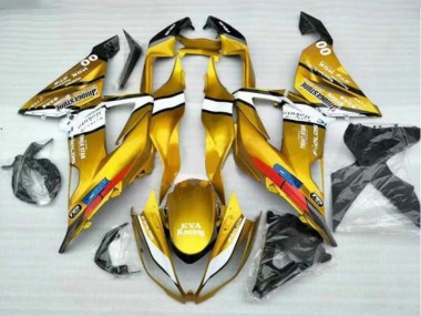 2013-2018 Gold White Black Kawasaki ZX6R Motorcycle Fairings