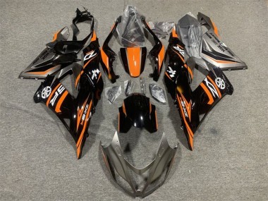 2013-2018 Orange Glossy Black Kawasaki ZX6R Motorcycle Fairing