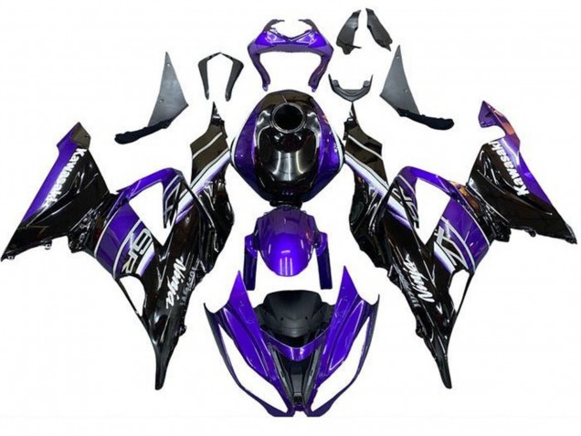 2013-2018 Blue Glossy Black Kawasaki ZX6R Motorcycle Fairing