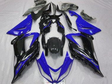 2013-2018 Blue Glossy Black Kawasaki ZX6R Motorcycle Fairings