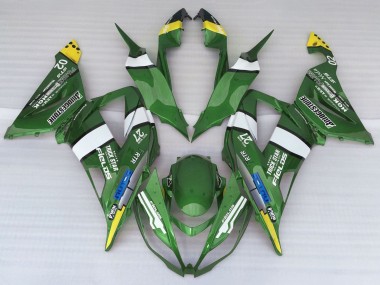 2013-2018 Green Yellow Blue White Kawasaki ZX6R Motorcycle Fairings