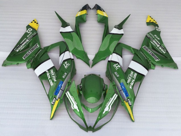 2013-2018 Green Yellow Blue White Kawasaki ZX6R Motorcycle Fairings