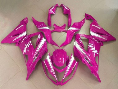 2013-2018 Pink White Kawasaki ZX6R Motorcycle Fairings