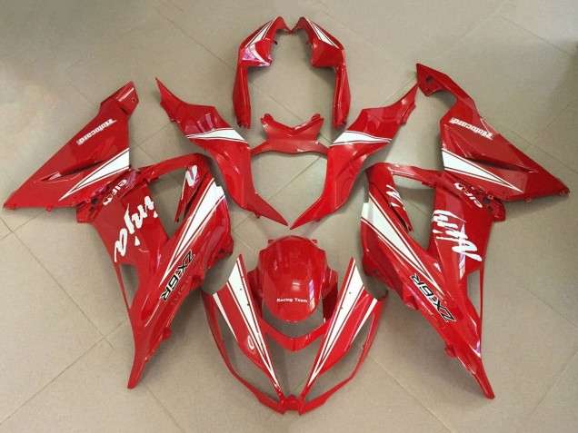 2013-2018 Red White Kawasaki ZX6R Motorcycle Fairings