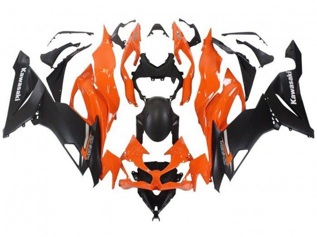 2019-2022 Orange Matte Black Kawasaki ZX6R Motorcycle Fairing