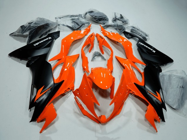 2019-2022 Orange Matte Black Kawasaki ZX6R Motorcycle Fairings
