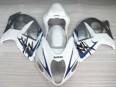 1996-2007 White Silver Blue Suzuki GSXR 1300 Hayabusa Motorcycle Fairings