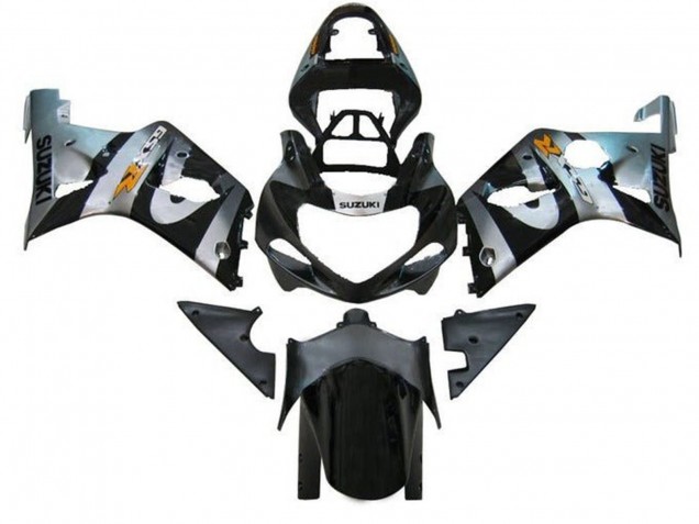 2000-2002 Silver Black Orange Suzuki GSXR1000 Motorcycle Fairings