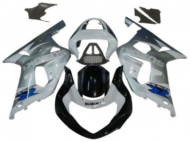 2000-2002 Silver White Glossy Black Blue Suzuki GSXR1000 Motorcycle Fairings