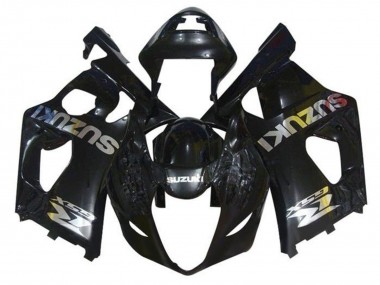 2003-2004 Glossy Black Chrome Suzuki GSXR 1000 Motorcycle Fairings