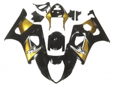 2003-2004 Gold Glossy Black Suzuki GSXR 1000 Motorcycle Fairings