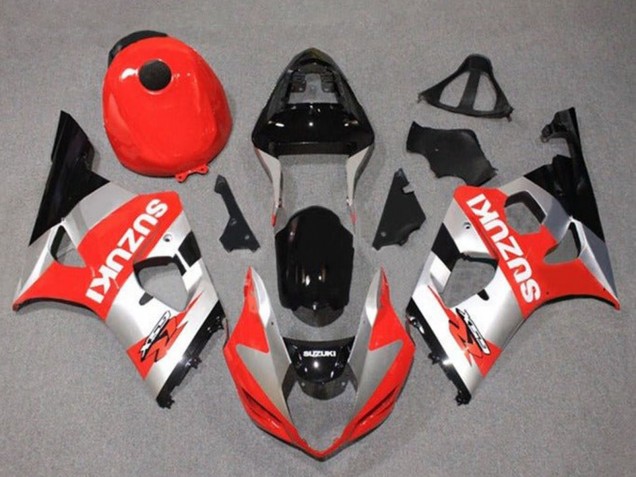 2003-2004 Red Silver Black Suzuki GSXR 1000 Motorcycle Fairings