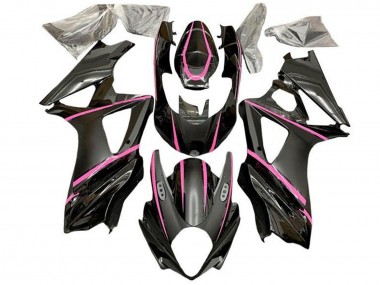 2005-2006 Glossy Black Matte Black Pink Suzuki GSXR 1000 Motorcycle Fairings