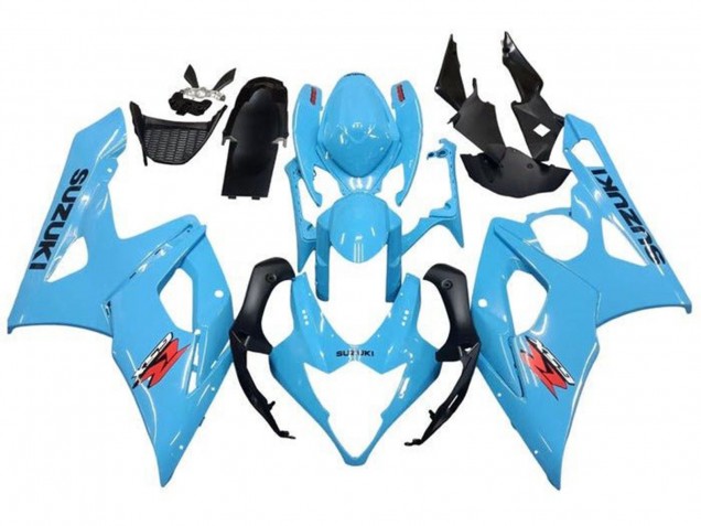 2005-2006 Light Blue Black Red Suzuki GSXR 1000 Motorcycle Fairings