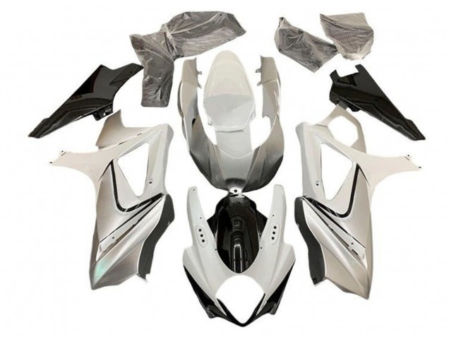 2005-2006 Glossy White Silver Black Suzuki GSXR 1000 Motorcycle Fairing