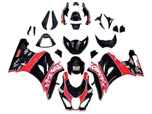 2017-2024 Glossy Black Red White Pinstripe Suzuki GSXR1000 Motorcycle Fairings