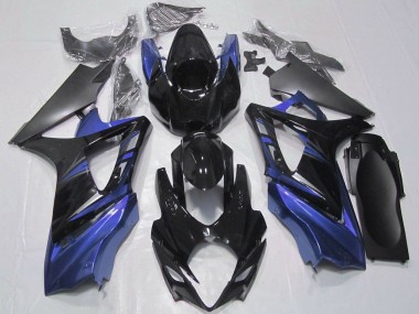 2007-2008 Glossy Black Matte Black Suzuki GSXR 1000 Motorcycle Fairings Kit