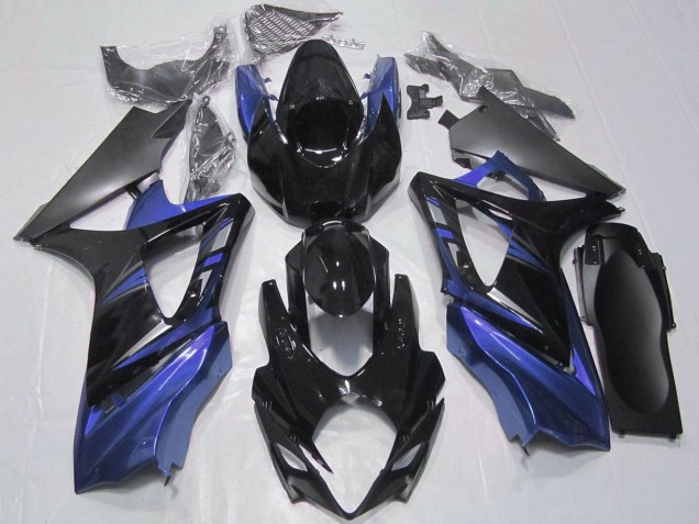 2007-2008 Glossy Black Matte Black Suzuki GSXR 1000 Motorcycle Fairings Kit