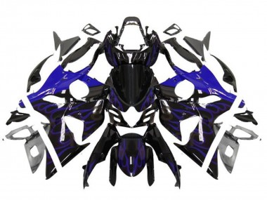 2009-2016 Glossy Black Blue Flame Suzuki GSXR 1000 Motorcycle Fairings