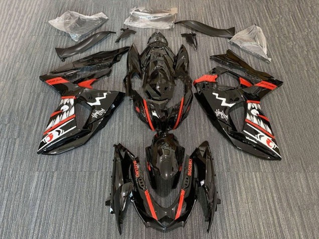 2009-2016 Black Red White Jaws Shark Suzuki GSXR 1000 Motorcycle Fairings