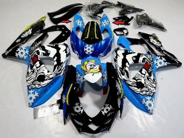 2009-2016 Blue Black White Snow Suzuki GSXR 1000 Motorcycle Fairings