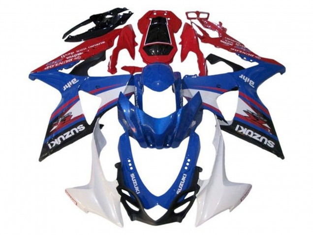 2009-2016 Blue White Red Black Stripe Suzuki GSXR 1000 Motorcycle Fairings