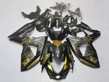 2009-2016 Black Gold Tribal Suzuki GSXR 1000 Motorcycle Fairings