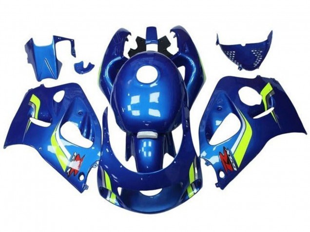 1996-2000 Blue Yellow White Suzuki GSXR 600 / GSXR 750 Motorcycle Fairings