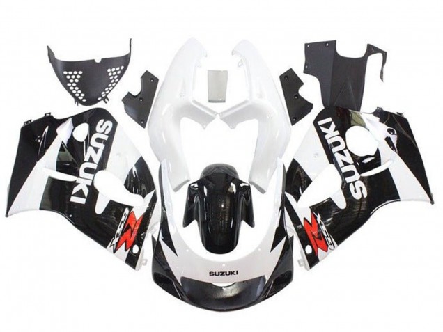 1996-2000 White Black Red Suzuki GSXR 600 / GSXR 750 Motorcycle Fairings