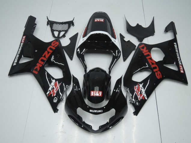 2001-2003 Glossy Black Red White Yoshimura Suzuki GSXR 600 / GSXR 750 Motorcycle Fairings