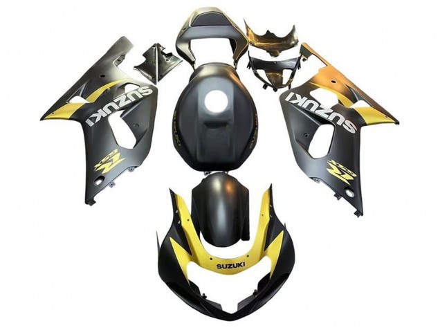 2001-2003 Matte Black Yellow Suzuki GSXR 600 / GSXR 750 Motorcycle Fairings