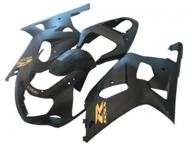 2001-2003 Matte Black Gold Suzuki GSXR 600 / GSXR 750 Motorcycle Fairings